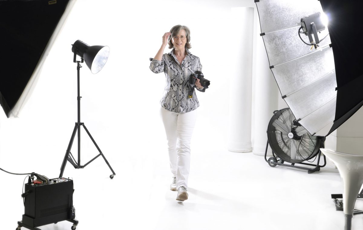 Fotografe Chantal Peetermans in haar fotostudio Studio1