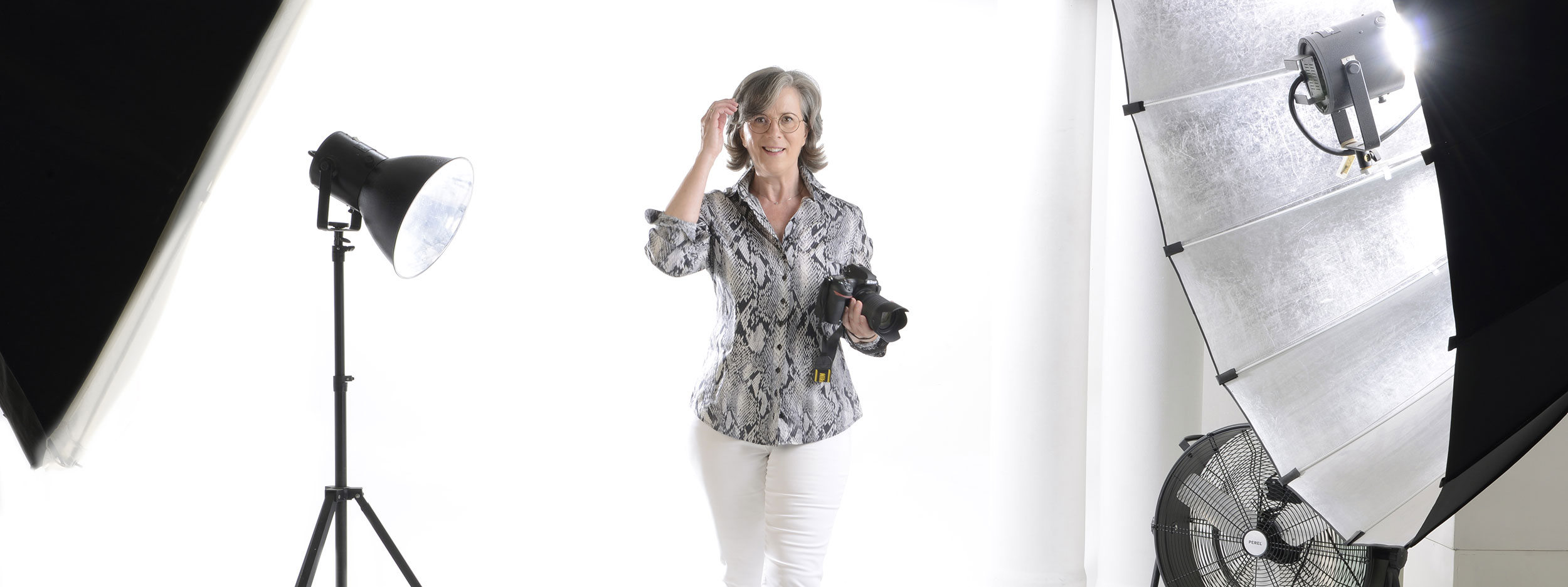Fotografe Chantal Peetermans in haar fotostudio Studio1